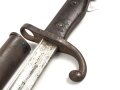 Belgien,Seitengewehr Modell 1882, ungereinigt, Klingenlänge 52,22,  Gesamtlänge 67,3 cm somit etwas länger als gewöhnlich,