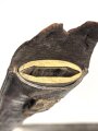 Frankreich Faschinenmesser Modell 1831, ungereinigt, Herstellerstempel Pichet freres Chatellerault 1833, mit Koppelschuh deren Befestigungslasche leider abgerissen ist, Scheide  cirka 9 mm geschrumpft