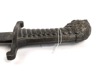 Bayern, Artillerie Faschinenmesser Modell 1892 ohne Scheide, nicht dazugehörige Klinge