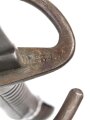 Württemberg, Infanterie Faschinenmesser Modell 1829, Truppenstempel auf Parierstange, diese abgeändert wie zu einem Katzbalger gehörig, ungleicher  Truppenstempel  auf Scheidenhaken, Stück wohl für historische Aufführungen abgeändert