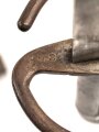 Württemberg, Infanterie Faschinenmesser Modell 1829, Truppenstempel auf Parierstange, diese abgeändert wie zu einem Katzbalger gehörig, ungleicher  Truppenstempel  auf Scheidenhaken, Stück wohl für historische Aufführungen abgeändert