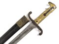 Preußen, Kaiserreich, Seitengewehr Modell 1871, nummerngleicher Truppenstempel, Hersteller Lüneschloß Solingen, Abnahmestempel W 74, ungereinigtes Stück