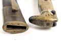 Preußen, Kaiserreich, Seitengewehr Modell 1871, nummerngleicher Truppenstempel, Hersteller Lüneschloß Solingen, Abnahmestempel W 74, ungereinigtes Stück