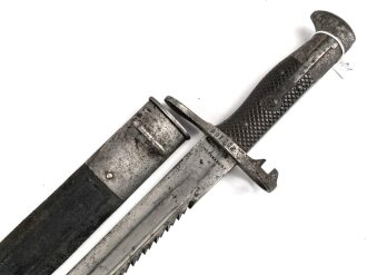 Schweiz, Seitengewehr Modell 1878 Vetterl mit Säge, Hersteller JG Neuhausen, ungereinigt,