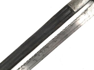 Schweiz, Seitengewehr Modell 1878 Vetterl mit Säge, Hersteller JG Neuhausen, ungereinigt,