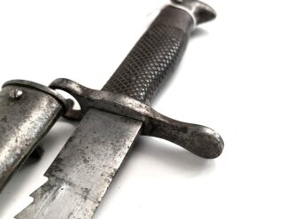 Schweiz, Seitengewehr Modell 1878 Vetterl mit Säge, Hersteller JG Neuhausen, ungereinigt,