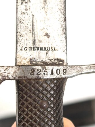 Schweiz, Seitengewehr Modell 1878 Vetterl mit Säge, Hersteller JG Neuhausen, ungereinigt,