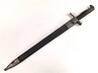 Schweiz, Seitengewehr Modell 1878 Vetterl mit Säge, Hersteller JG Neuhausen, ungereinigt,