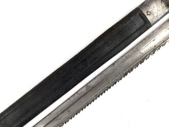 Schweiz, Seitengewehr Modell 1878 Vetterl mit Säge, Hersteller JG Neuhausen, ungereinigt,