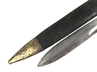 Russland, Faschinenmesser M1835 für Pioniere und Kanoniere mit Sägerücken,  das Messinggefäß entspricht dem französischen Muster 1831, jedoch zierlicher ,