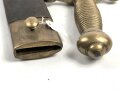 Russland, Faschinenmesser M1835 für Pioniere und Kanoniere mit Sägerücken,  das Messinggefäß entspricht dem französischen Muster 1831, jedoch zierlicher ,