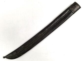 Württemberg, Scheide für Infanterie Faschinenmesser Modell 1829 , Truppenstempel auf Tragehaken, weiches Leder