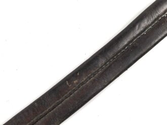 Württemberg, Scheide für Infanterie Faschinenmesser Modell 1829 , Truppenstempel auf Tragehaken, weiches Leder