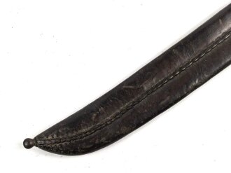 Württemberg, Scheide für Infanterie Faschinenmesser Modell 1829 , Truppenstempel auf Tragehaken, weiches Leder