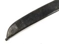 Württemberg, Scheide für Infanterie Faschinenmesser Modell 1829 , Truppenstempel auf Tragehaken, weiches Leder