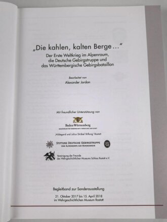 "Die kahlen, kalten Berge - der erste Weltkrieg im...