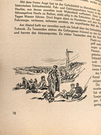 "Unterm Edelweiß in der Ukraine" 76 Seiten, unter DIN A4 mit Widmung datiert 1943, Einband lose