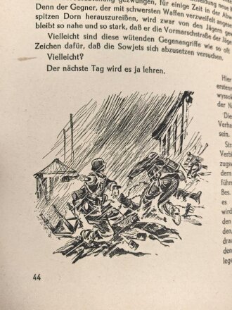 "Unterm Edelweiß in der Ukraine" 76 Seiten, unter DIN A4 mit Widmung datiert 1943, Einband lose