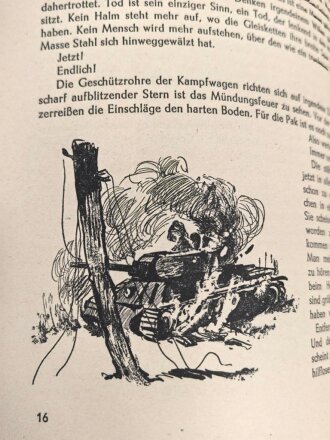 "Unterm Edelweiß in der Ukraine" 76 Seiten, unter DIN A4 mit Widmung datiert 1943, Einband lose