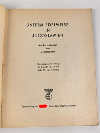 "Unterem Edelweiß in Jugoslawien" 48...