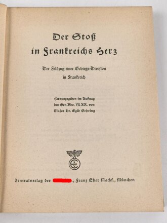 "Der Stoss in Frankreichs Herz" 106 Seiten,...