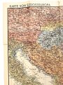 "Schlag nach über den Südosten" Tornisterschrift des Oberkommandos der Wehrmacht Heft 23, Landkarte, datiert 1941,  Maße: 100 x 70 cm gebraucht