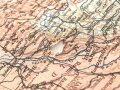 "Schlag nach über den Südosten" Tornisterschrift des Oberkommandos der Wehrmacht Heft 23, Landkarte, datiert 1941,  Maße: 100 x 70 cm gebraucht