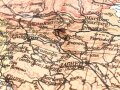 "Schlag nach über den Südosten" Tornisterschrift des Oberkommandos der Wehrmacht Heft 23, Landkarte, datiert 1941,  Maße: 100 x 70 cm gebraucht
