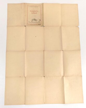 "Europäisches Rußland" Tornisterschrift des Oberkommandos der Wehrmacht Heft 51, Landkarte, datiert 1941,  Maße: 88 x 64.5 cm gebraucht
