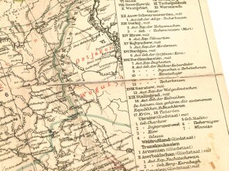 "Europäisches Rußland" Tornisterschrift des Oberkommandos der Wehrmacht Heft 51, Landkarte, datiert 1941,  Maße: 88 x 64.5 cm gebraucht