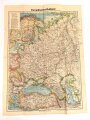 "Europäisches Rußland" Tornisterschrift des Oberkommandos der Wehrmacht Heft 51, Landkarte, datiert 1941,  Maße: 88 x 64.5 cm gebraucht
