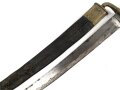 Preußen Kaiserreich, Faschinenmesser Modell 1864 U/M, Hersteller Jung & Söhne, W 72, Truppenstempel 1.M. auf Parierstange und Mundblech