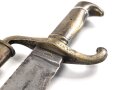 Preußen Kaiserreich, Faschinenmesser Modell 1864 U/M, Hersteller Jung & Söhne, W 72, Truppenstempel 1.M. auf Parierstange und Mundblech