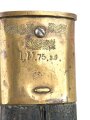 Preußen Kaiserreich, Faschinenmesser Modell 1864 U/M, Hersteller Jung & Söhne, W 72, Truppenstempel 1.M. auf Parierstange und Mundblech