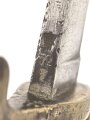 Preußen Kaiserreich, Faschinenmesser Modell 1864 U/M, Hersteller Jung & Söhne, W 72, Truppenstempel 1.M. auf Parierstange und Mundblech