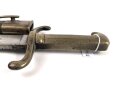 Preußen Kaiserreich, Faschinenmesser Modell 1864 U/M, Hersteller Jung & Söhne, W 72, Truppenstempel 1.M. auf Parierstange und Mundblech