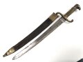 Preußen Kaiserreich, Faschinenmesser Modell 1864 U/M, Hersteller Jung & Söhne, W 72, Truppenstempel 1.M. auf Parierstange und Mundblech