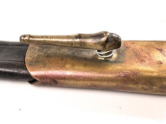 Preußen Kaiserreich, Scheide für Seitengewehr Modell 1871,Eigentumstück, für Klingenbreite 22 mm, Länge außen gemessen 51cm lang