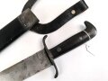 Jaglicher Hauer, Hersteller Gebrüder Dittmar Heilbronn,  mit dazugehöriger Tragevorrichtung, eventuell auch von württembergischen Jägereinheiten getragen, Scheidenspalt ca 5mm, keine Truppenstempel,