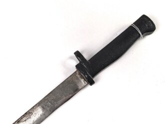 1.Weltkrieg Ersatzseitengewehr Typ EB 29  mit gegossenem Stahlgriff und glatter Klinge ,Griff nachlackiert, Drücker fest