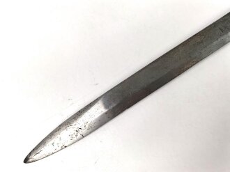 1.Weltkrieg Ersatzseitengewehr Typ EB 29  mit gegossenem Stahlgriff und glatter Klinge ,Griff nachlackiert, Drücker fest