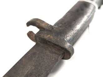 1.Weltkrieg, Kaiserreich, Ersatzseitengewehr Typ EB 28  mit gegossenem Stahlgriff und Hohlkehle ,ungereinigt,