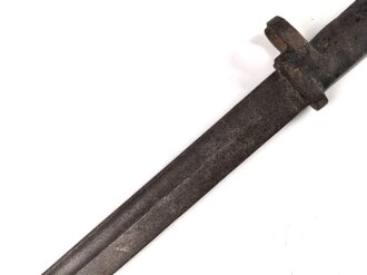 1.Weltkrieg, Kaiserreich, Ersatzseitengewehr Typ EB 28  mit gegossenem Stahlgriff und Hohlkehle ,ungereinigt,