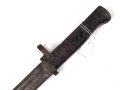 1.Weltkrieg, Kaiserreich, Ersatzseitengewehr Typ EB 28  mit gegossenem Stahlgriff und Hohlkehle ,ungereinigt,