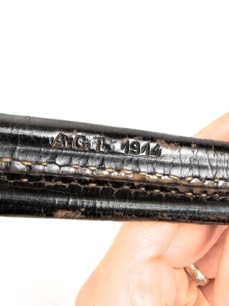 Italien, Seitengewehr Modell Carcano 1891 mit Lederscheide mit Messingbeschlägen, Hersteller Terni