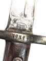 Italien, Seitengewehr Modell Carcano 1891 mit Lederscheide mit Messingbeschlägen, Hersteller Terni