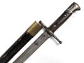 Italien, Seitengewehr Modell Carcano 1891 mit Lederscheide mit Messingbeschlägen, Hersteller Terni