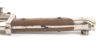 Kaiserreich, Seitengewehr Modell 1871/84 , aufpflanzbares Eigentumstück, Metallteile vernickelt,