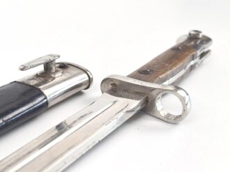 Kaiserreich, Seitengewehr Modell 1871/84 , aufpflanzbares Eigentumstück, Metallteile vernickelt,