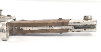 Kaiserreich, Seitengewehr Modell 1871/84 , aufpflanzbares Eigentumstück, Metallteile vernickelt,
